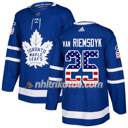 Toronto Maple Leafs Trikot James Van Riemsdyk 25 Adidas 2017-2018 Blau USA Flag Fashion Authentic - Herren